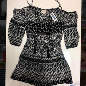 Off the shoulder, peasant style dress